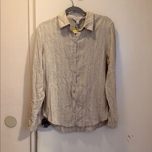 Orvis Beige Striped Blouse